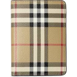 Burberry Check Passport Holder - Archive Beige/Briar Brown