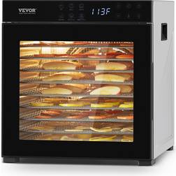 VEVOR 10 Trays Food Dehydrator Machine Stainless Steel 1000W