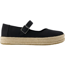 Toms Carolina Mary Jane Platform Espadrille SlipOn - Black