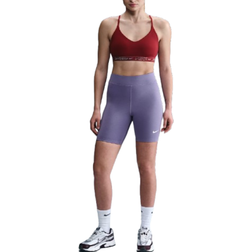 Nike Women's Sportswear Classic High-Waisted 8" Biker Shorts - Purple