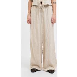 JJXX JXBreeze Flora Summer MW Pants - Feather Gray/Pinstripe