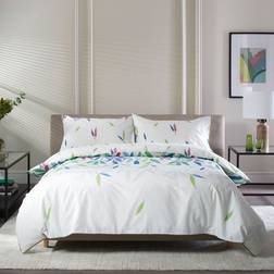 The Lyndon Company Bamboo Set Multi Duvet Cover White