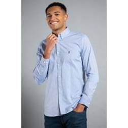 French Connection Cotton Long Sleeve Oxford Shirt - Blue