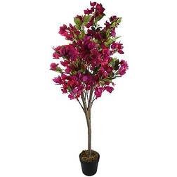Leaf 120 cm Pink Bougainvillea Tree in Plastic Pot Artificial Plant
