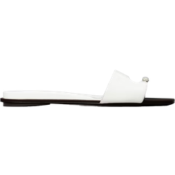 Tory Burch Pierced Slide Sandals - Bianco Silver