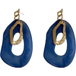 Shein 1pair Geometric Design Vintage Earrings, Versatile Personalized Women's Earrings, Festival Gift