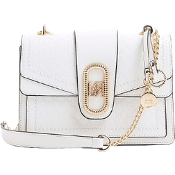 River Island Panelled Monogram Shoulder Bag - White