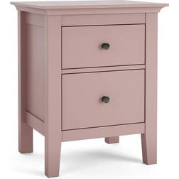 Dunelm Lynton 2 Drawer Pink Bedside Table 40x49cm