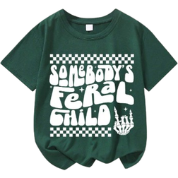 Shein SpringSummer BoyS Cool Solar System Slogan Printed Crew Neck TShirt