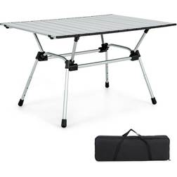 Sammenklappeligt Campingbord Med Bæretaske 90 x 60,5 x 52 cm Sølv
