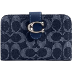 Coach Tabby Wallet In Signature Denim - Denim/Silver/Deep Blue Multi
