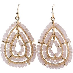 Shein pair HighEnd Luxurious Colorful Handmade Beaded Glass Teardrop Shaped Style Ladies Dope Earrings Suitable For Daily Wear Holiday Party Gift