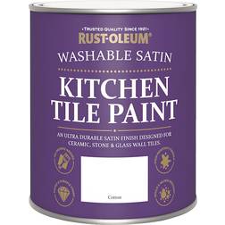 Rust-Oleum Cotton Satin Kitchen Tile Wall Paint Cotton 0.75L