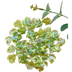 Shein 50pcs/set DIY Plastic Green Leaf Pendant For Jewelry Making