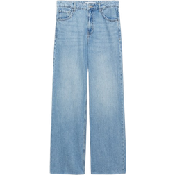 Mango Danila Wideleg High Rise Jeans - Medium Blue