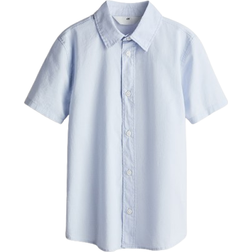 H&M Boys Short-Sleeved Cotton Shirt - Blue