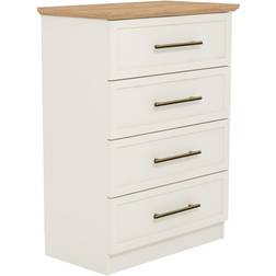 August Grove Feya 4 Drawer Ivory Chest of Drawer 69.6x94.6cm