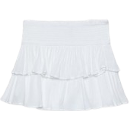 Stradivarius Ruffled Miniskirt Shorts - White