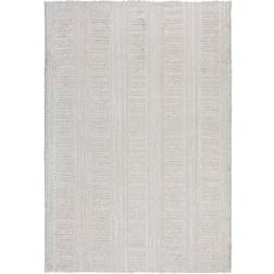 Dunelm Rune Carved Geo Shaggy Rug Rune Ivory White 200x290cm