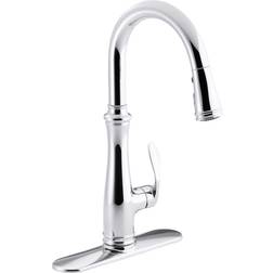 Kohler Bellera® Pull Down Single Handle Kitchen Faucet with Handle Lines Gray