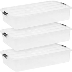 Iris Underbed Chest 50 Qt Container 17.88 In W X 6.5 In H X 32.5 In D Storage Box 12.5gal 3pcs