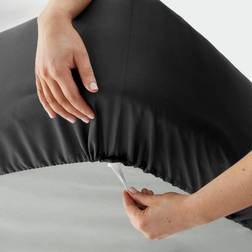 Fogarty Soft Touch Toggle Fitted - Bed Sheet Black (190x135cm)