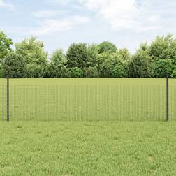 vidaXL Garden Fence Set of 2 Grey Metal