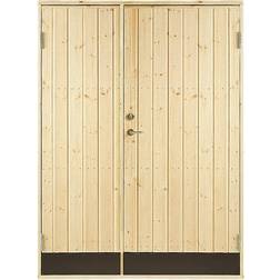 Vibostugan Kallförrådsdörr 13X19 Rak Panel 10° Dubbeldörr Förrådsdörr (x190cm)