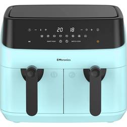 EMtronics EMAFDD9LAQ Double Basket Air Fryer 9 Litre