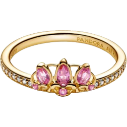 Pandora Disney Princess Rapunzel Tiara Ring - Gold/Pink/Transparent