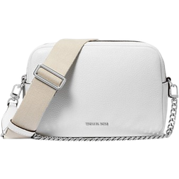 Michael Kors Bryant Medium Pebbled Leather Camera Crossbody Bag - White