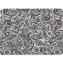 Premier Housewares Paisley Placemats Set of 4 Place Mat Black, White (29x22cm)