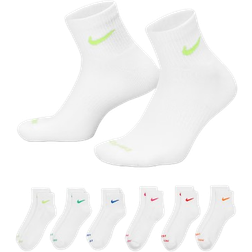 Nike Unisex 6-Pk Dri-fit Quarter Socks - Multi-color