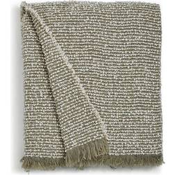 Churchgate Kibworth Boucle 130x180cm Sage Blankets Green, White (180x130cm)