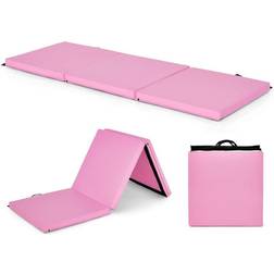 Vikbar Mjuk Golvmatta Med 2 Handtag Halkfri 180 x 60 x 5 cm Rosa