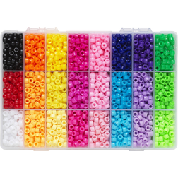 Panduro Hobby Mini Pony Beads Runde Fine Perler Med Stort Hul 3600 7mm