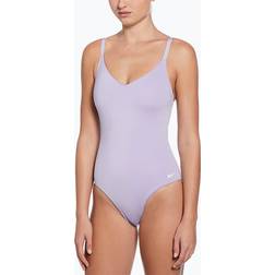 Nike Essential Baddräkt Med V-Ringning - Lila