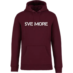 5ve More Organic Hoodie Logo Unisex - Dark Cherry