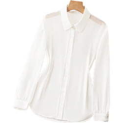 Shein Basic Transparent Plain Simple Collared Shirt