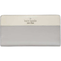 Kate Spade Madison Colorblock Large Slim Bifold - Platinum Grey Multi