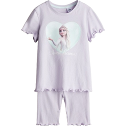 H&M Natsæt Med Tryk - Lilla