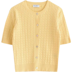 Lindex Short Sleeved Cardigan - Light Yellow
