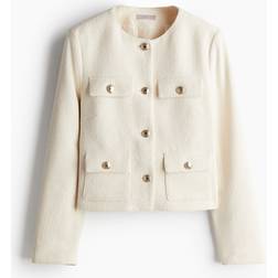 H&M Strukturvävd Jacka - Crèmevit
