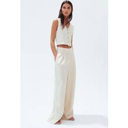 H&M Textured Jersey Waistcoat - White