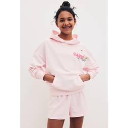 H&M 2-delat Set Med Huvtröja Och Shorts - Ljusrosa/Capri Spiaggia