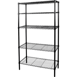 Hyper Tough Hyper Tough 5-Tier Wire Storage Shelves 36 W x 16 D x 72 H 1750 lb Load Capacity Black Shelving System 36x72"