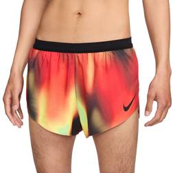 Nike AeroSwift Elite Entry Men's Dri Fit ADV Running Shorts - Light Lemon Twist/Light Crimson/Black