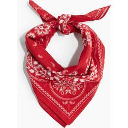 H&M Dam Paisleymönstrad Bomullsscarf - Röd