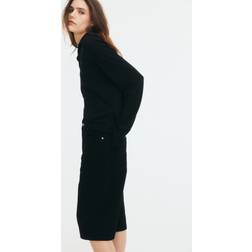 H&M High Knee Denim Shorts - Black