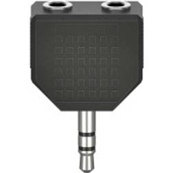 Hama Adapter Audio 2x3.5mm 3.5mm 2xHona-Hane Svart